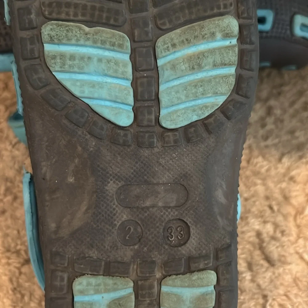 Blue Kids Crogs size 2